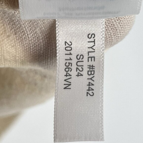 J Crew Linen Pull On Shorts Cream Sz Large NWT BY442 - Picture 6 of 6